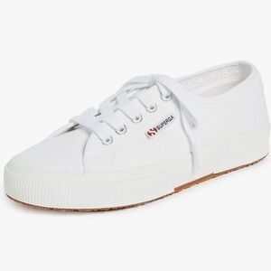 Superga White Canvas Sneakers Low-Top Design